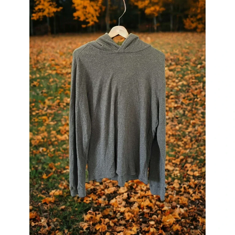 Polo Ralph Lauren Mens Large Dark Gray Hoodie Sweatshirt Super Soft!